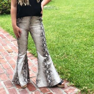Python flare pants